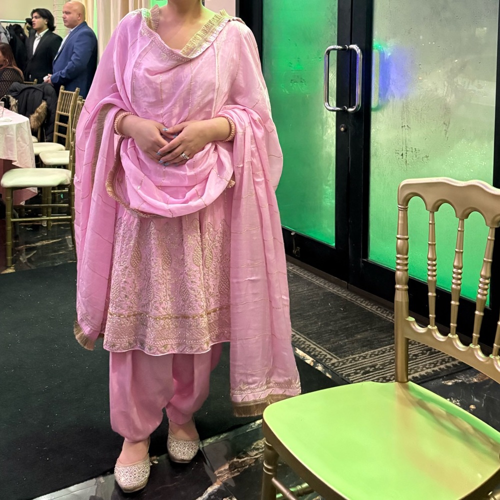 Traditional Pink Embroidered Salwar Kameez Set